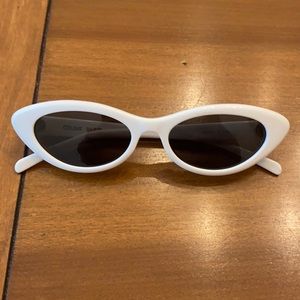 Celine  cat eye white sunglasses
